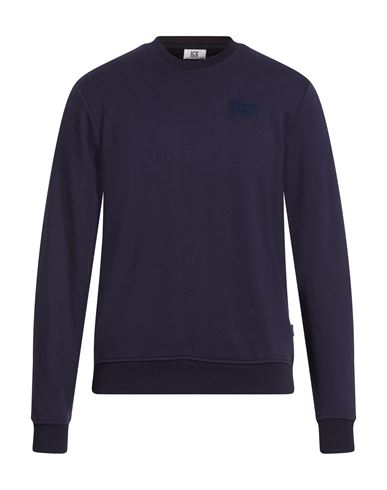 Man Sweatshirt Navy Size L Cotton
