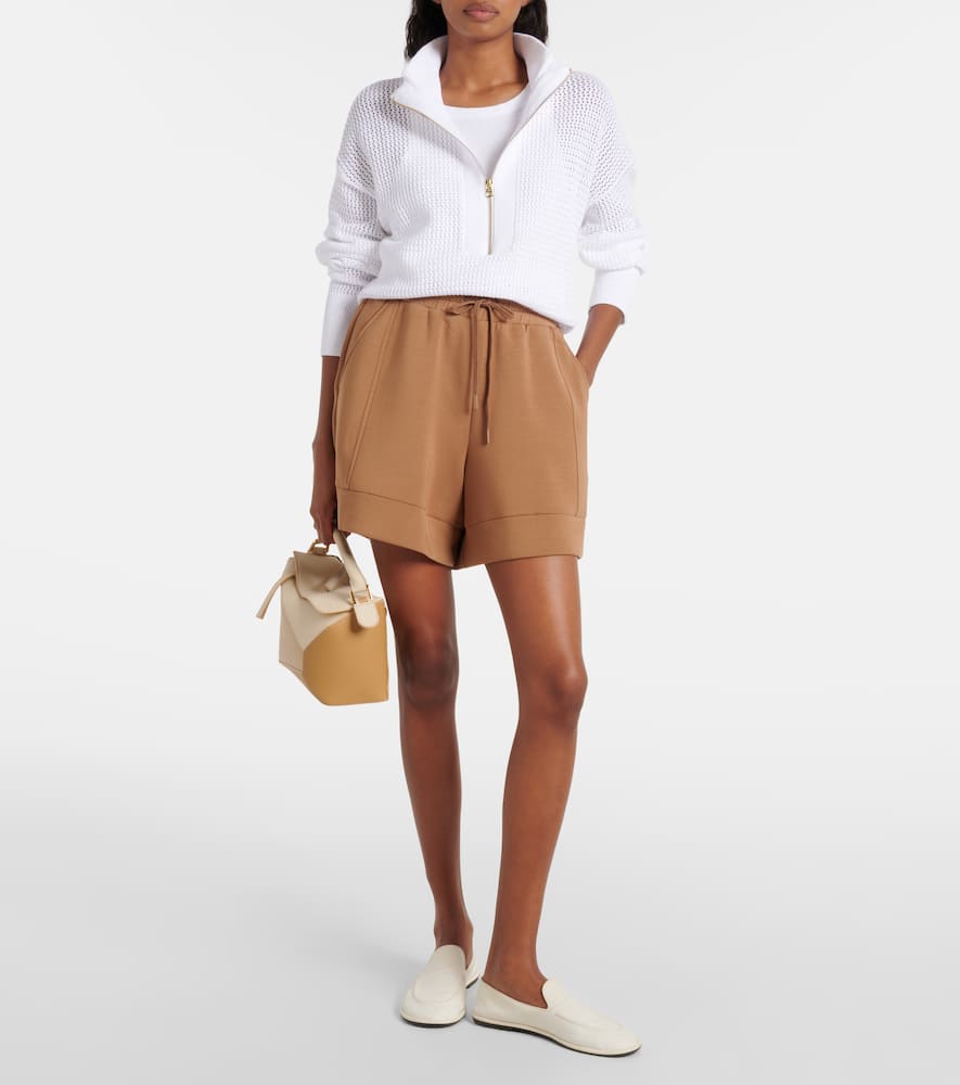 Aurora cotton half-zip sweater