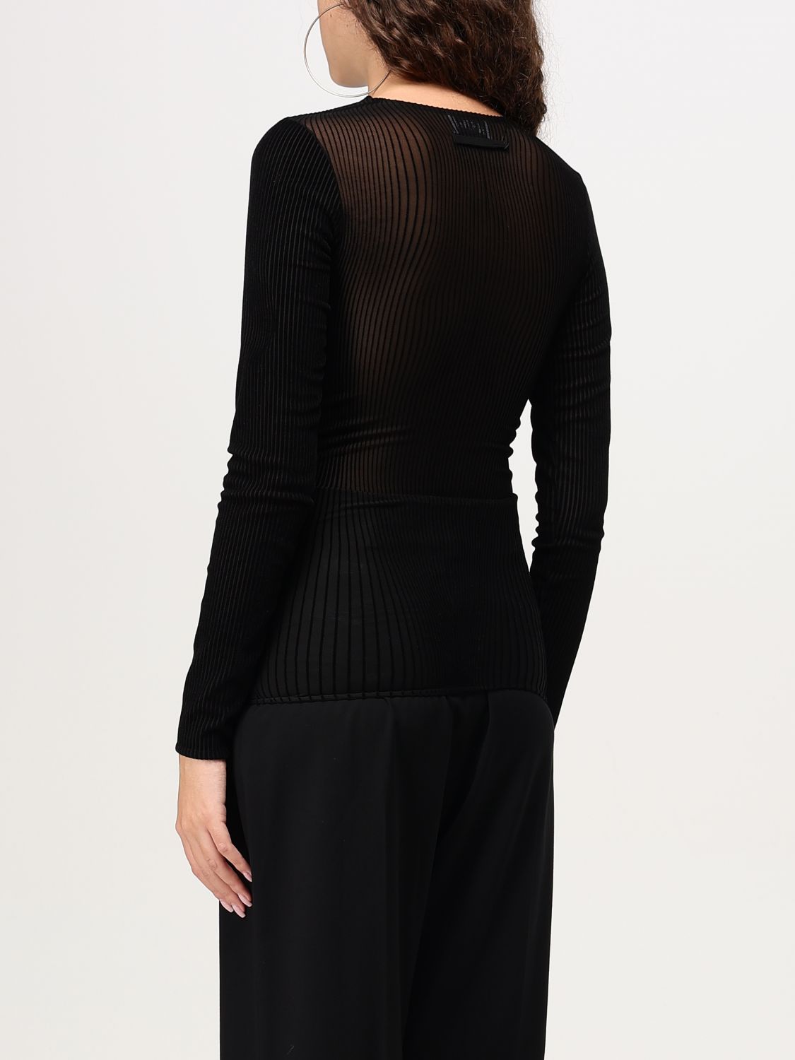 The Morphing Pinstripes top - Black
