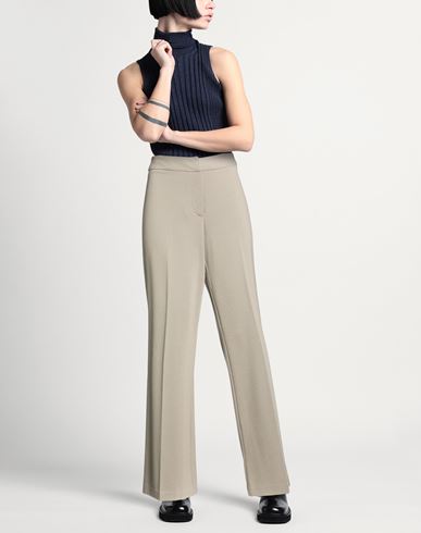 Woman Pants Khaki Size S Viscose, Polyamide, Elastane