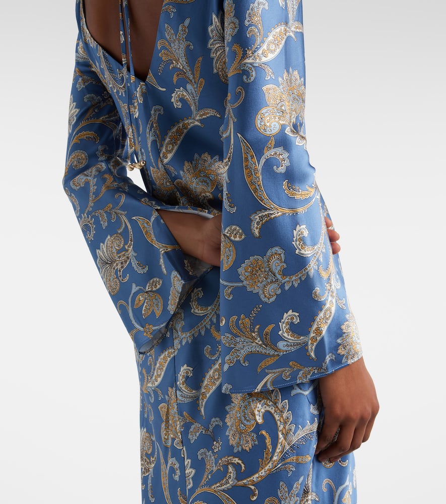 Ember printed silk-blend maxi dress