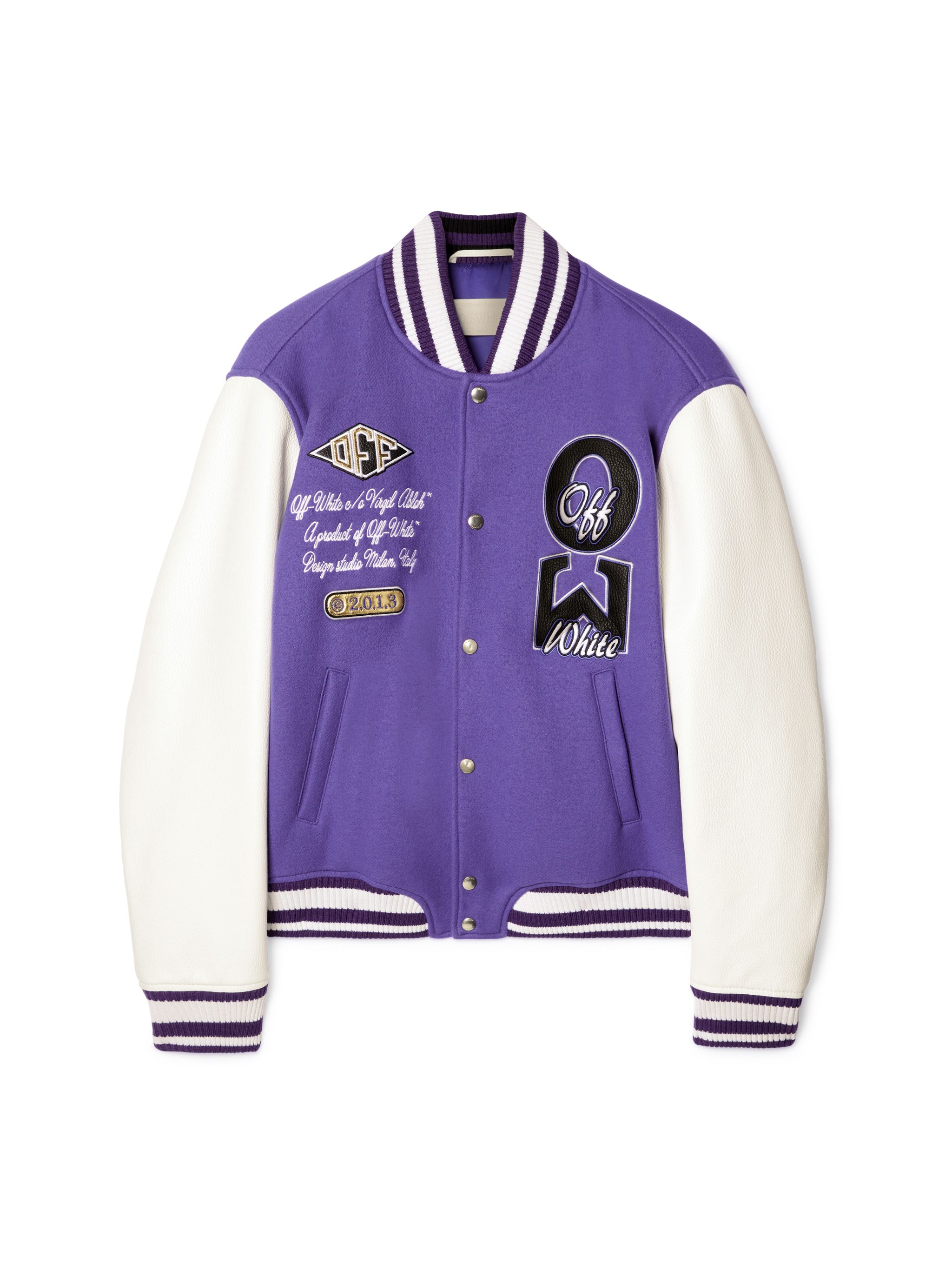 Time Leather/wool Varsity Jacket