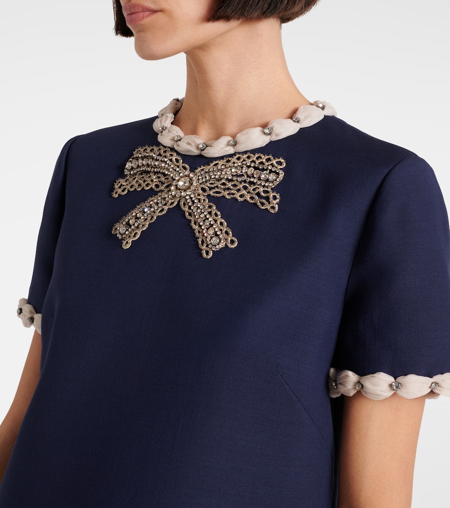 Crepe Couture embellished minidress