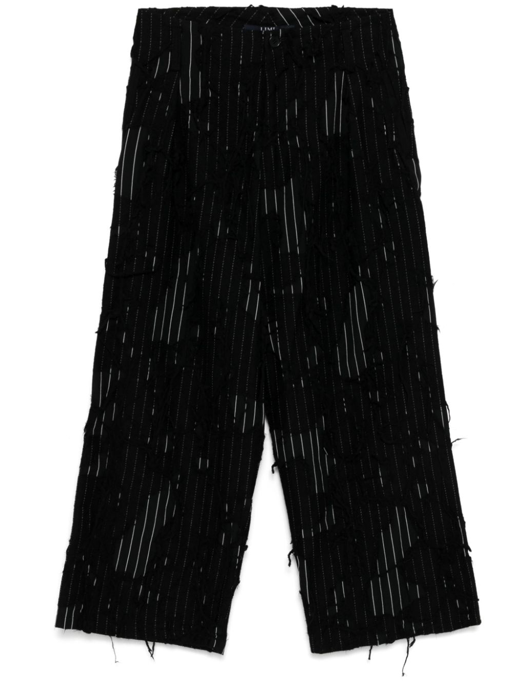 Distressed straight trousers - Black