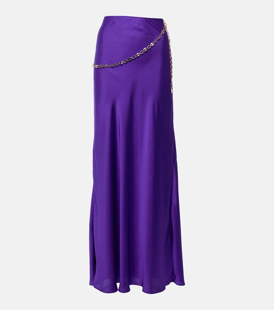 Chain-detail maxi skirt