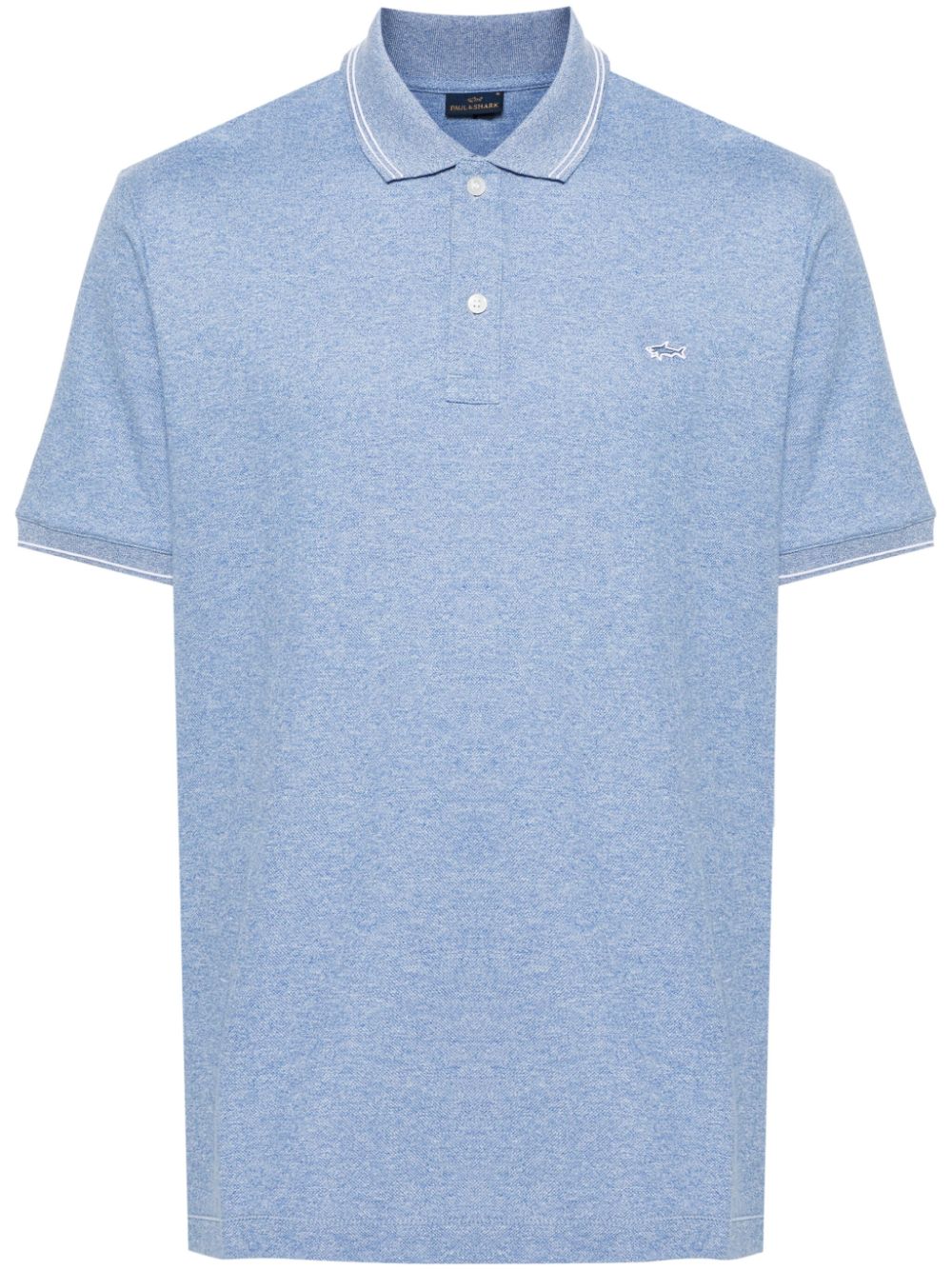 Logo-patch cotton polo shirt - Red