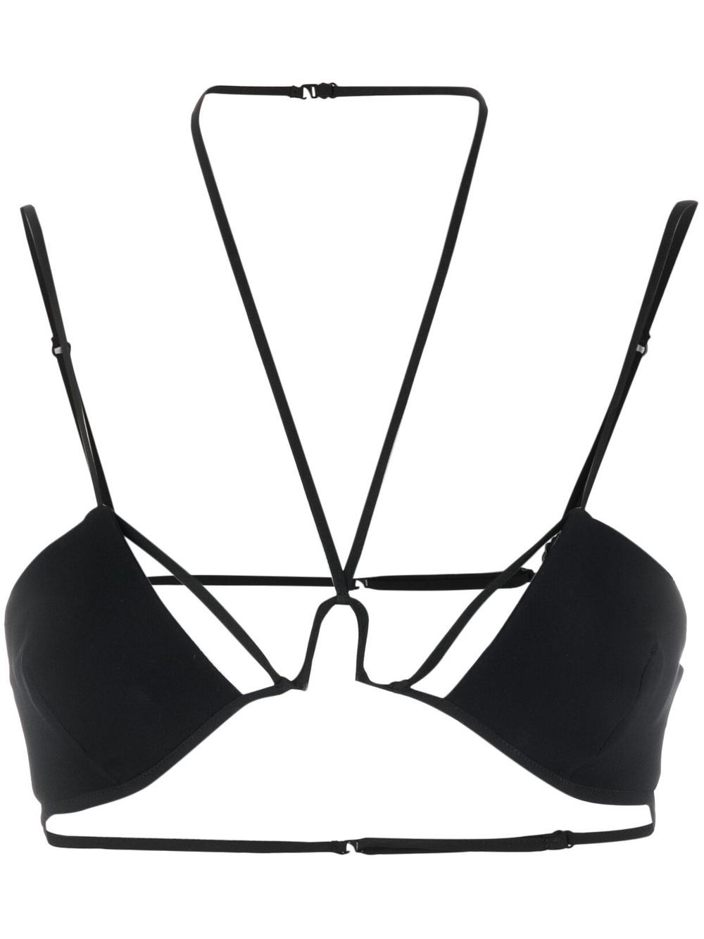 Halterneck bra top - Black