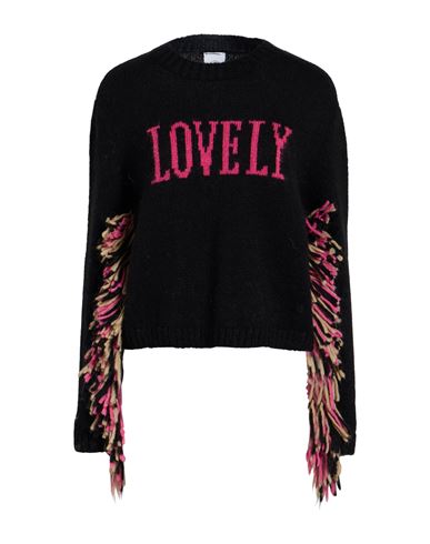 Le Volière Woman Sweater Black Size S Acrylic, Synthetic fibers, Wool, Mohair wool, Alpaca wool