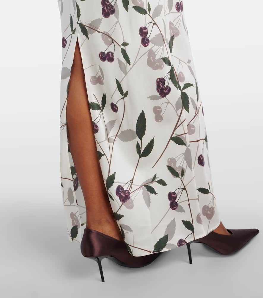 Printed silk maxi dress