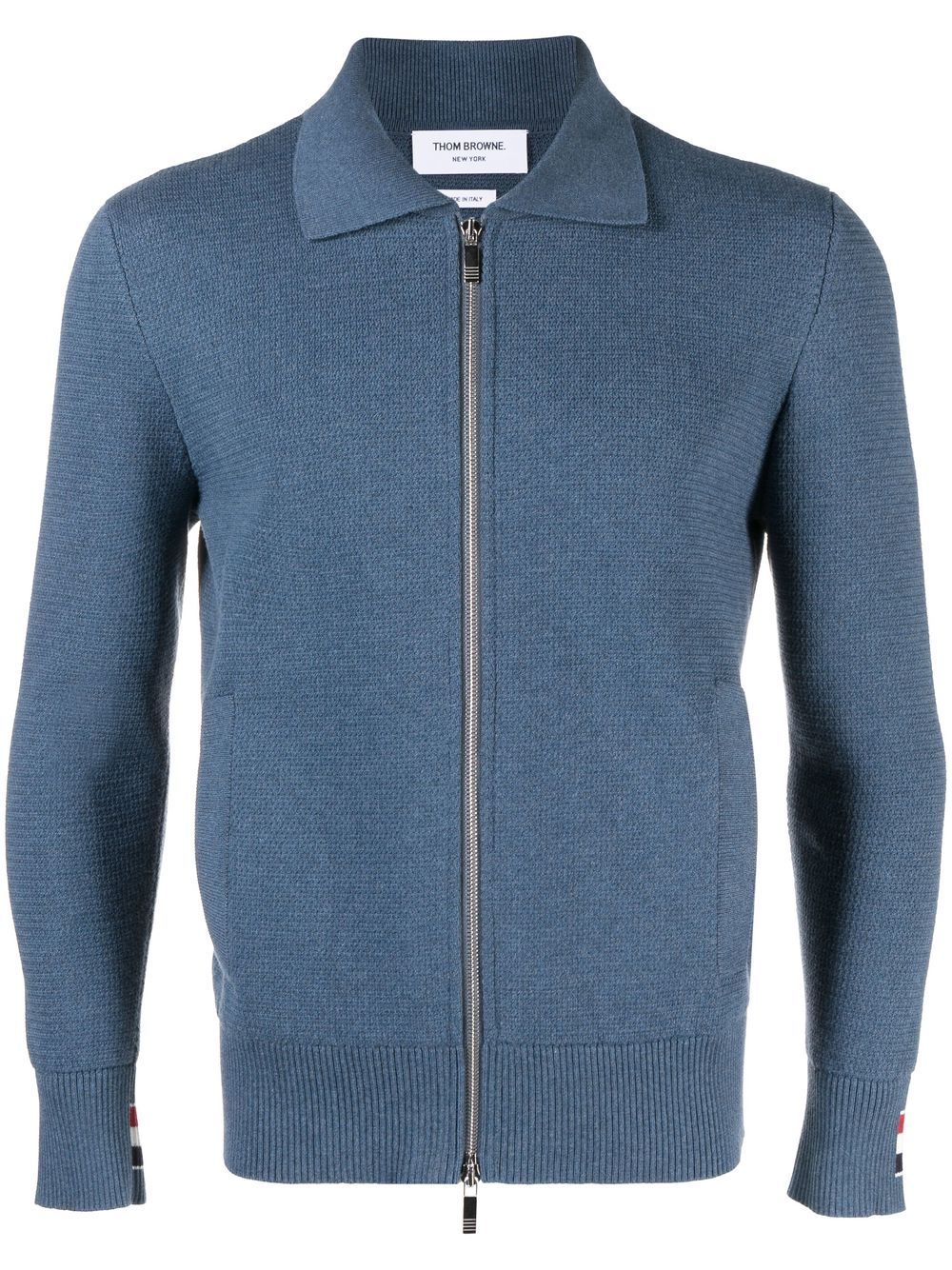 Ribbed-detail knit cardigan - Grey