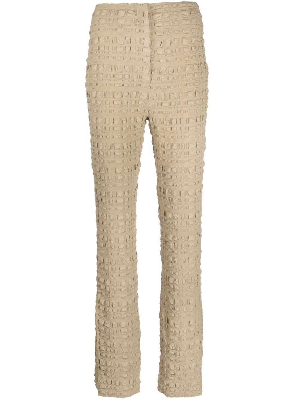 Juna seersucker slim-fit trousers - Neutrals