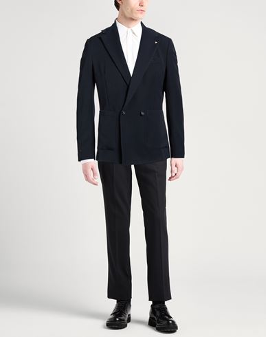 Man Blazer Midnight blue Size 36 Polyester, Viscose, Elastane