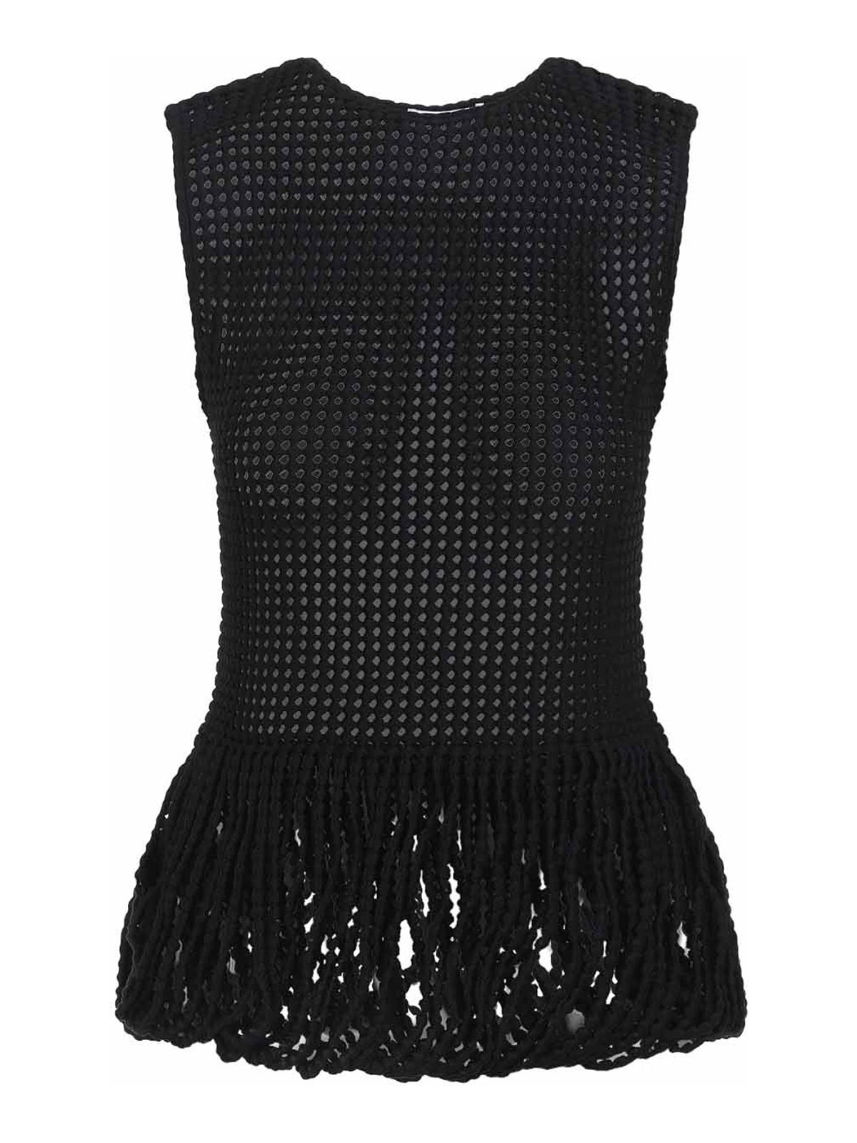 Alaïa - peplum tank top crochet fringe he