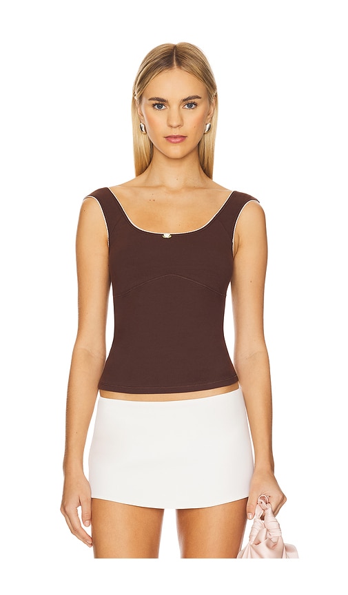 RAT BOI Romantic Top in Brown. M. Also in