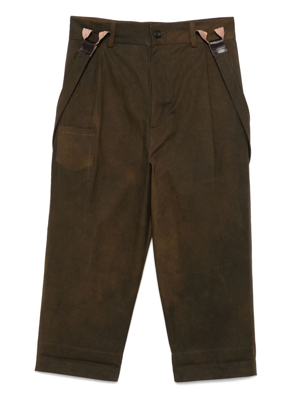Shoulder-straps trousers - Brown