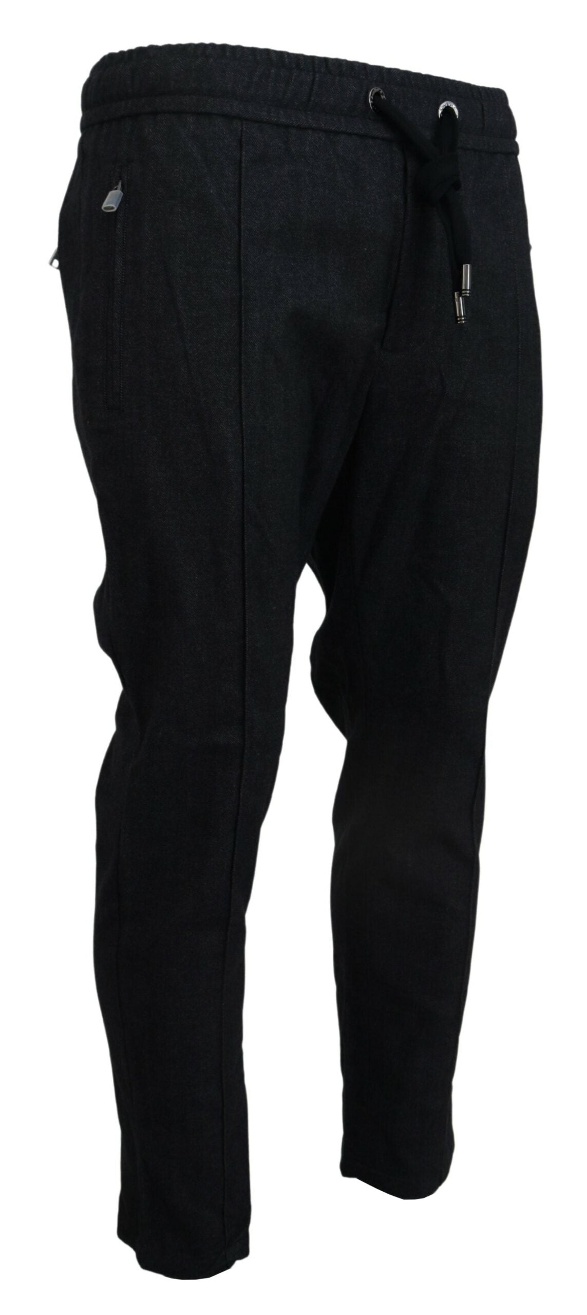 Cotton Tapered Joggers — Gray