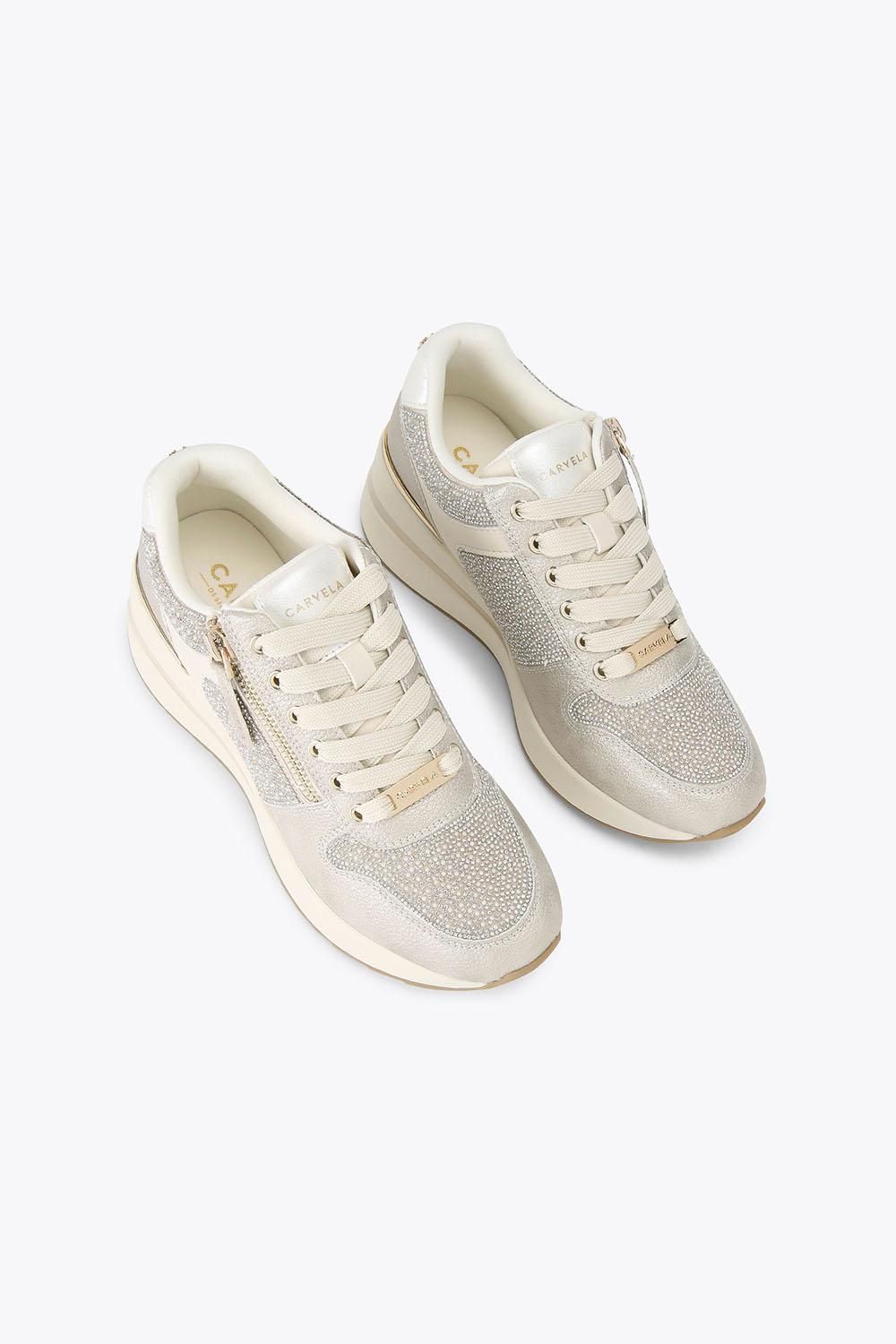Carvela 'high Rise' Trainers In Silver