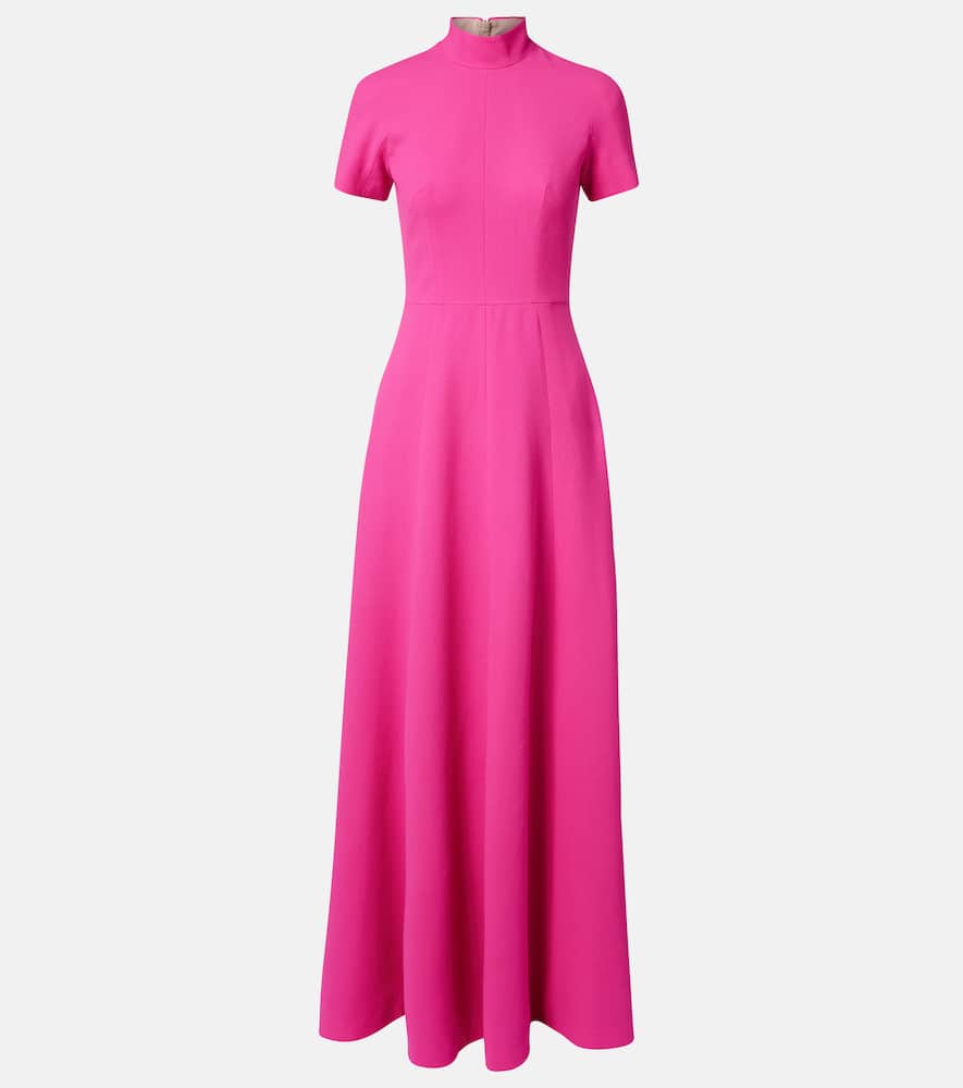 Malinda wool crêpe gown