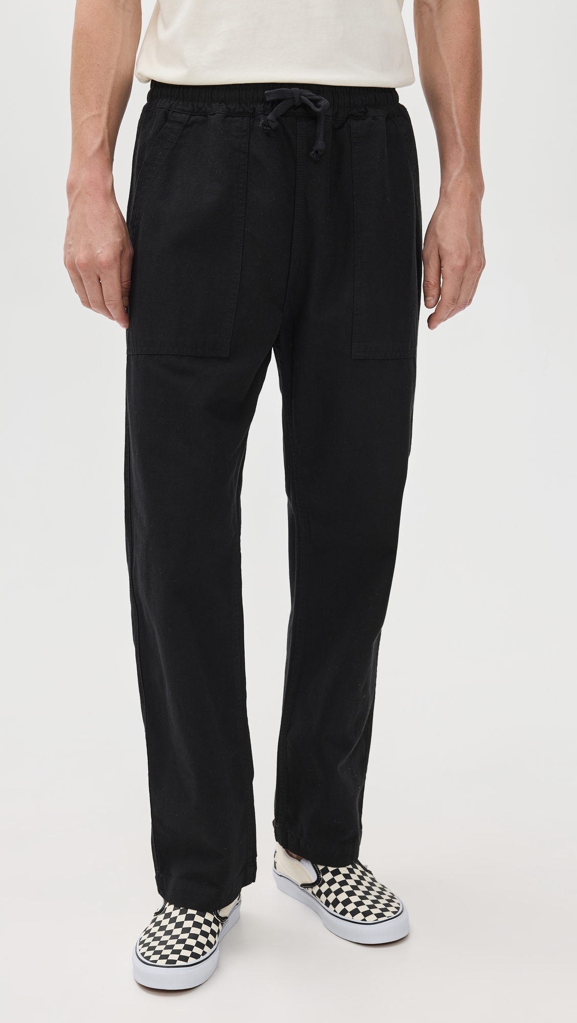 Classic Canvas Chef Pants Black