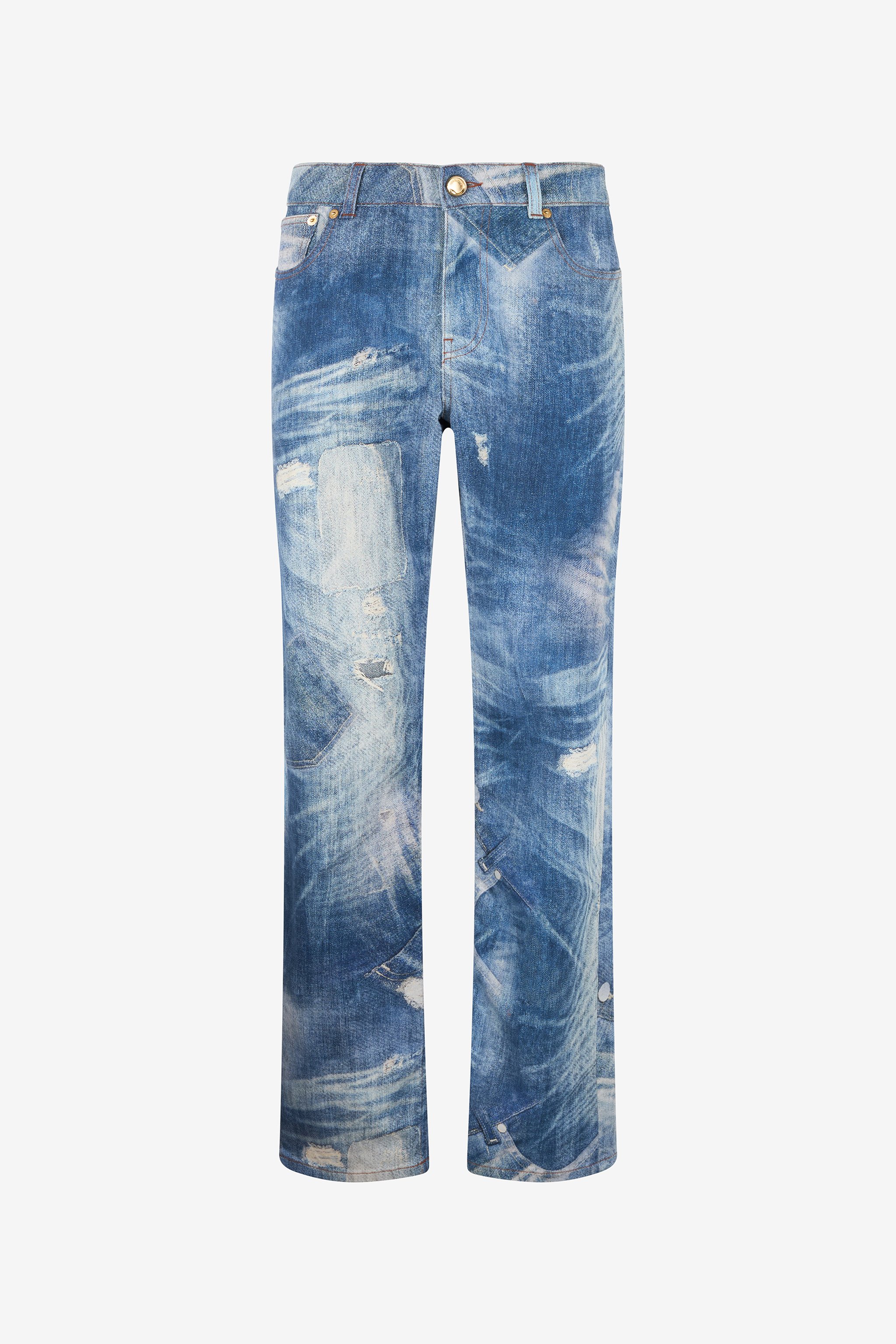 Patchwork Denim Jeans