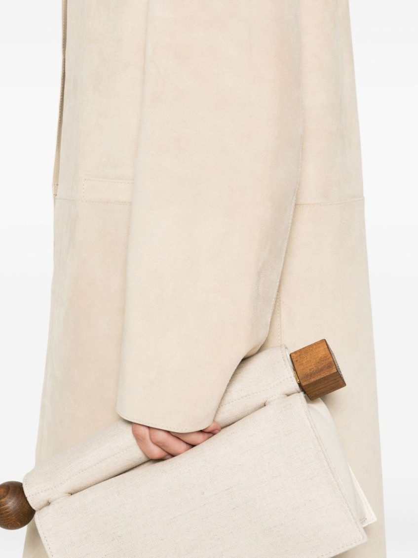 Suede Leather Coat