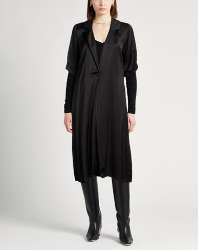 Woman Overcoat & Trench Coat Black Size 4 Viscose