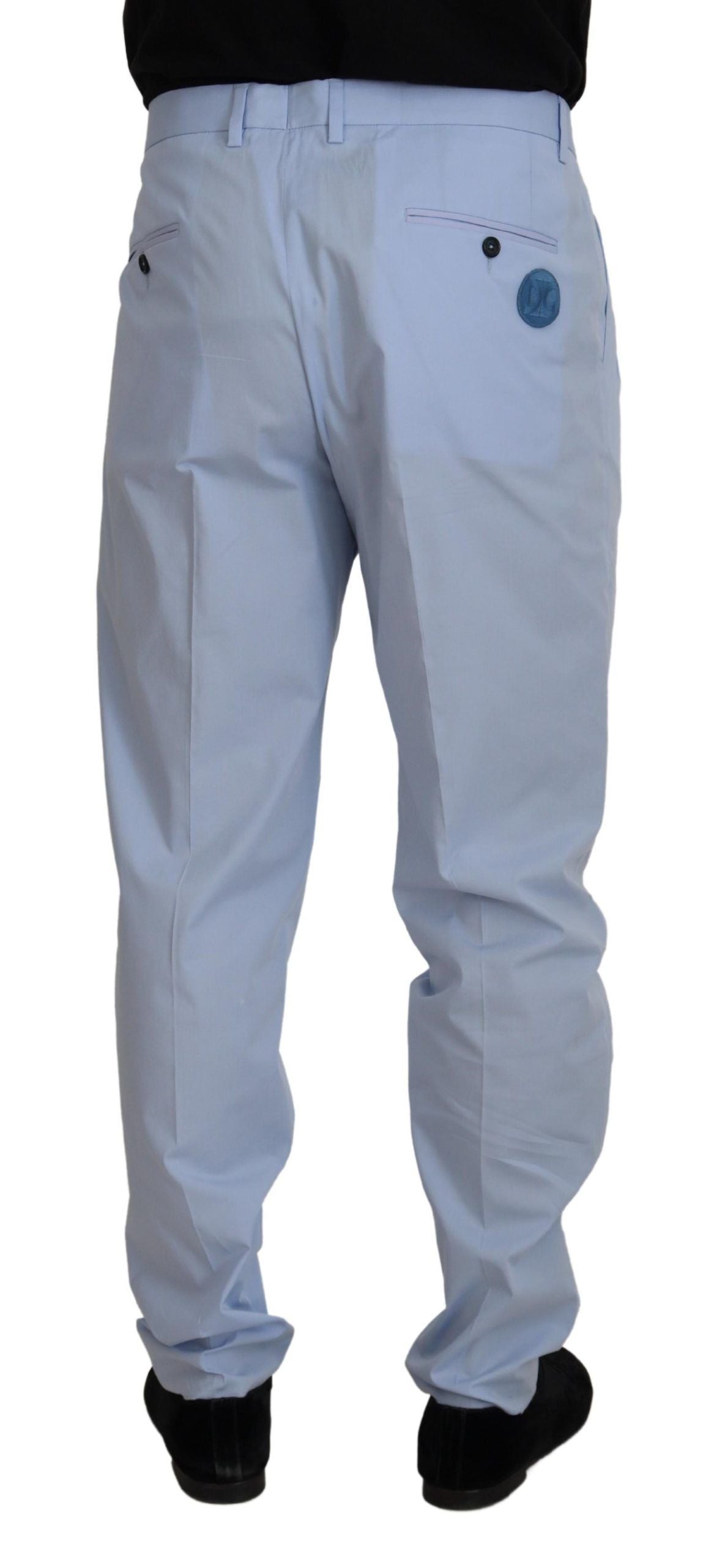 Cotton Stretch Trousers — Blue