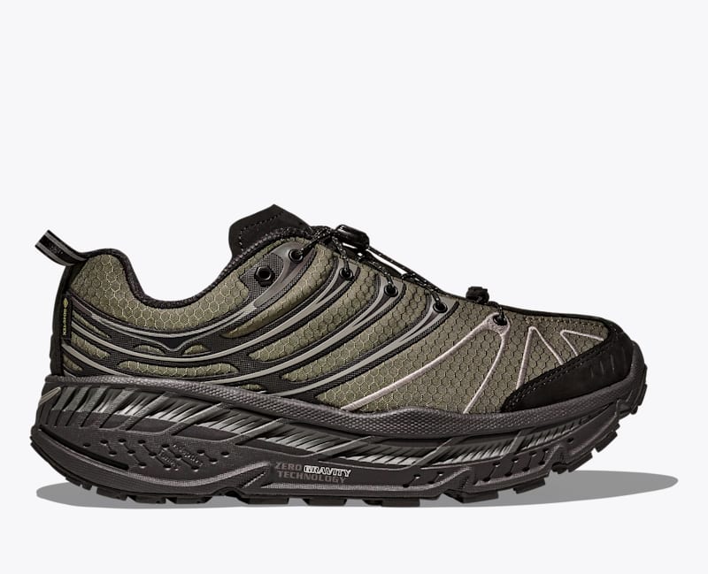 HOKA Stinson Evo GTX HAVEN Shoes in Jet Black/Tarmac