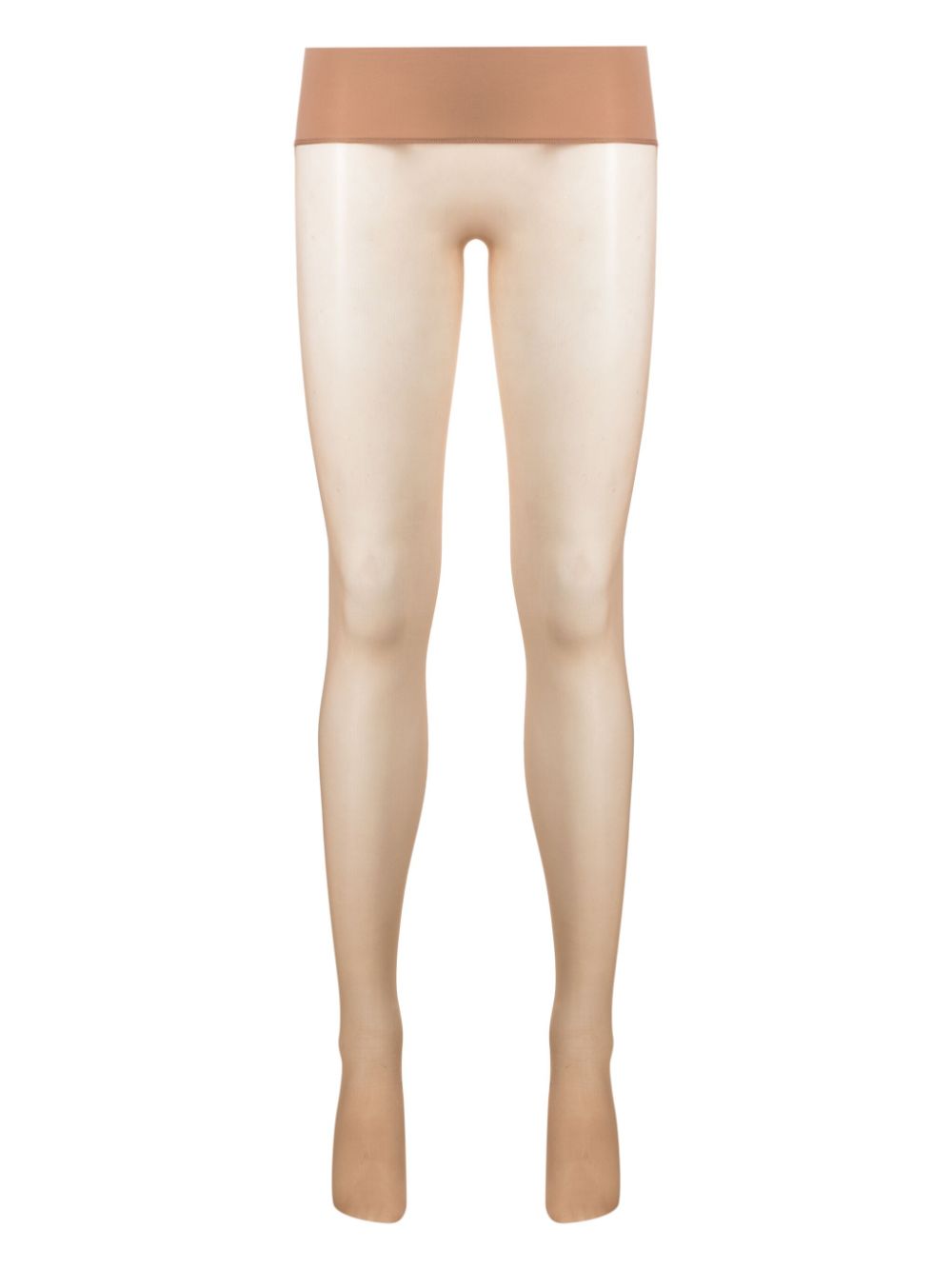 Logo-intarsia semi-sheer tights - Neutrals
