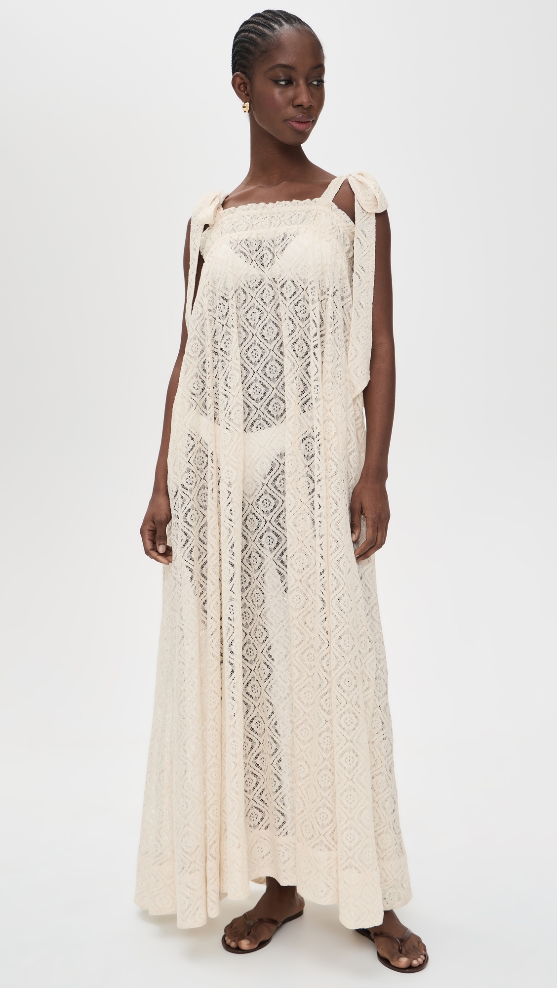 Elastic Convertible Maxi Dress Natural One Size