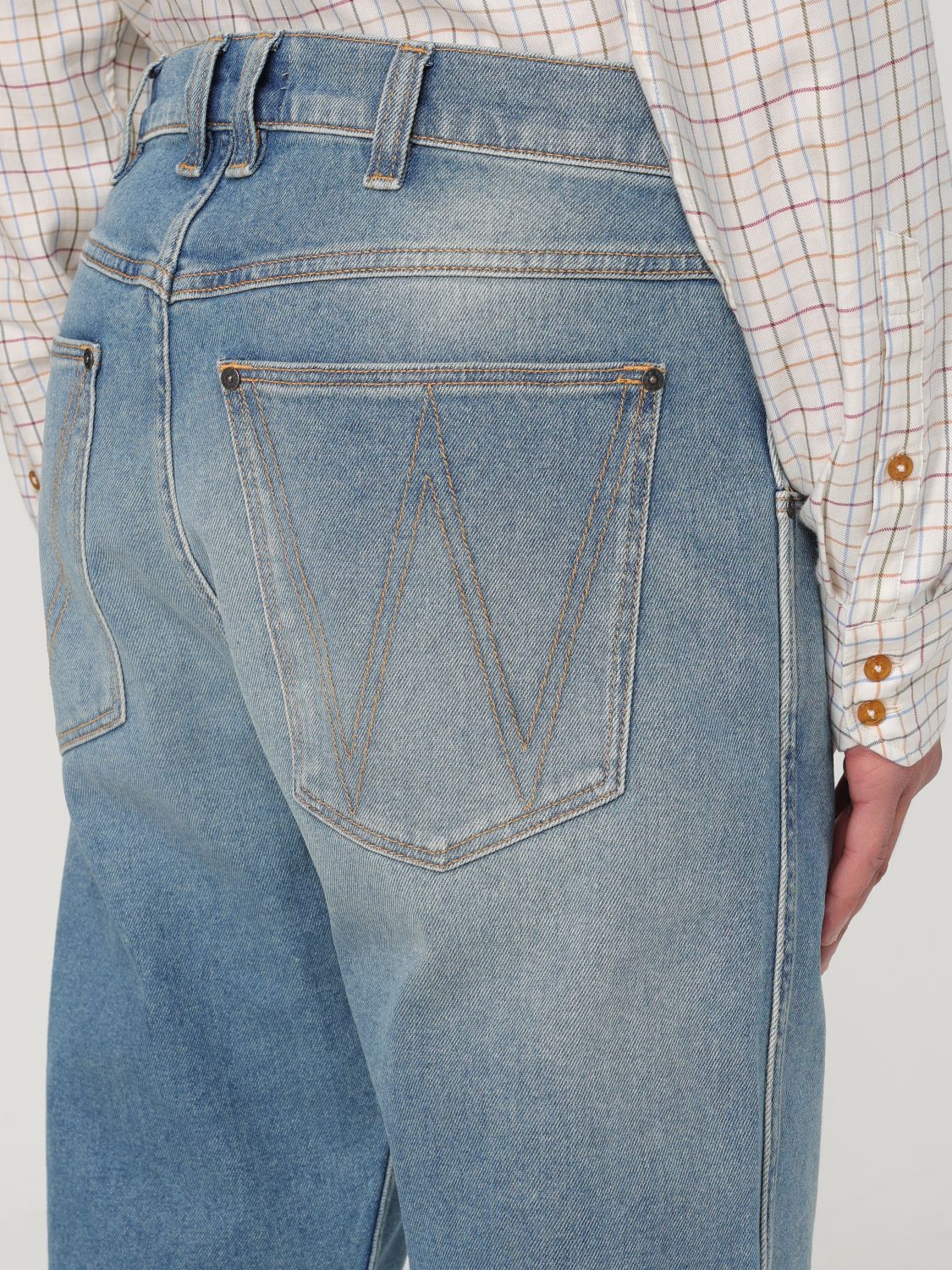 Cotton straight jeans - Blue