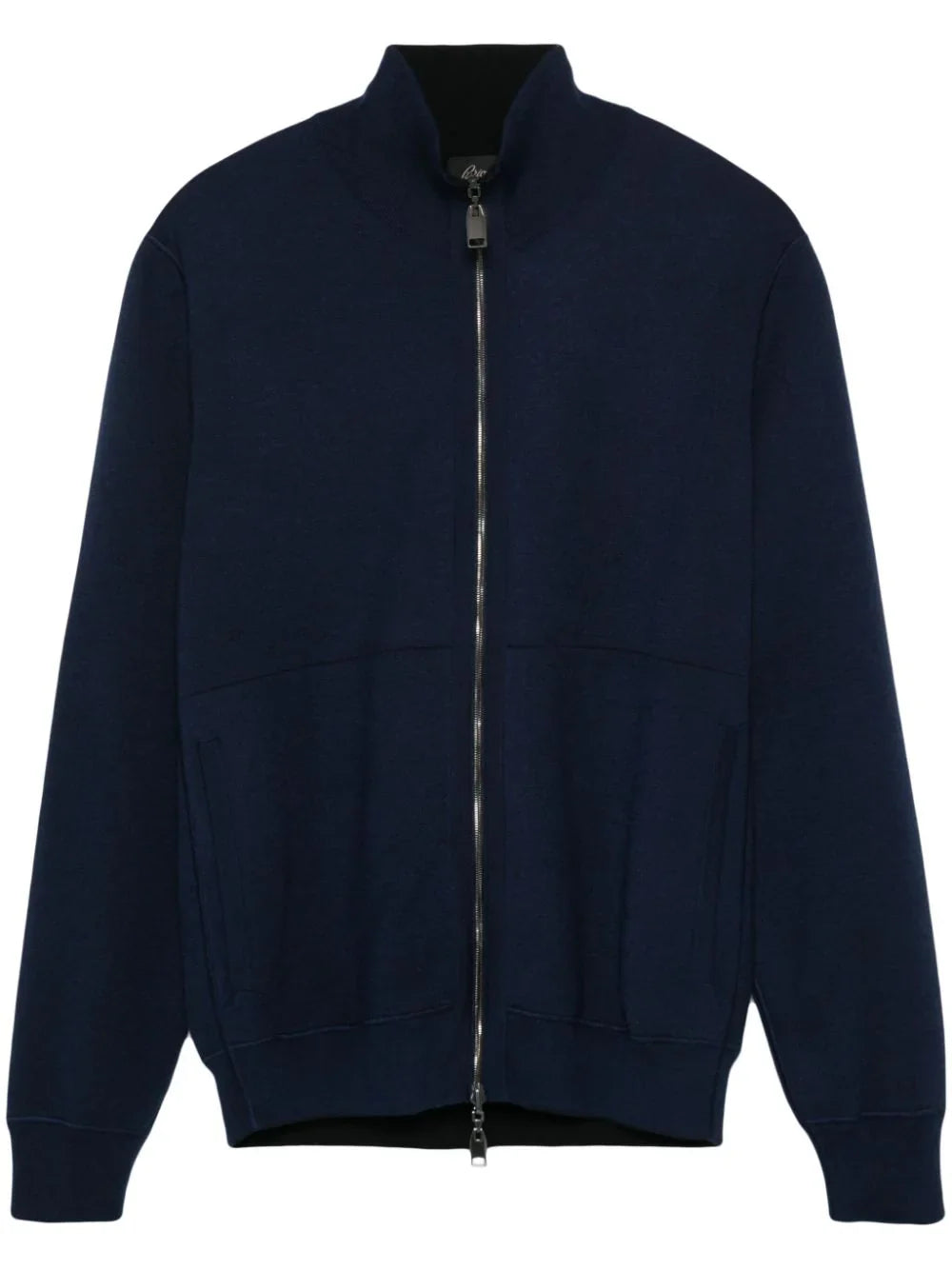 Knit Zip-Up Cardigan — Midnight blue