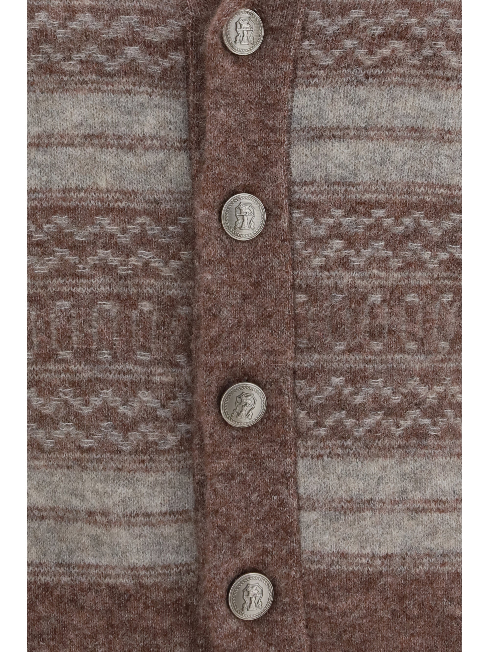 Cashmere Alpaca Blend Cardigan — Brown