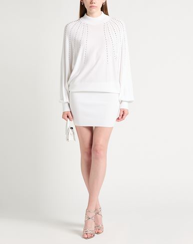Woman Midi dress White Size M Viscose, Polyester