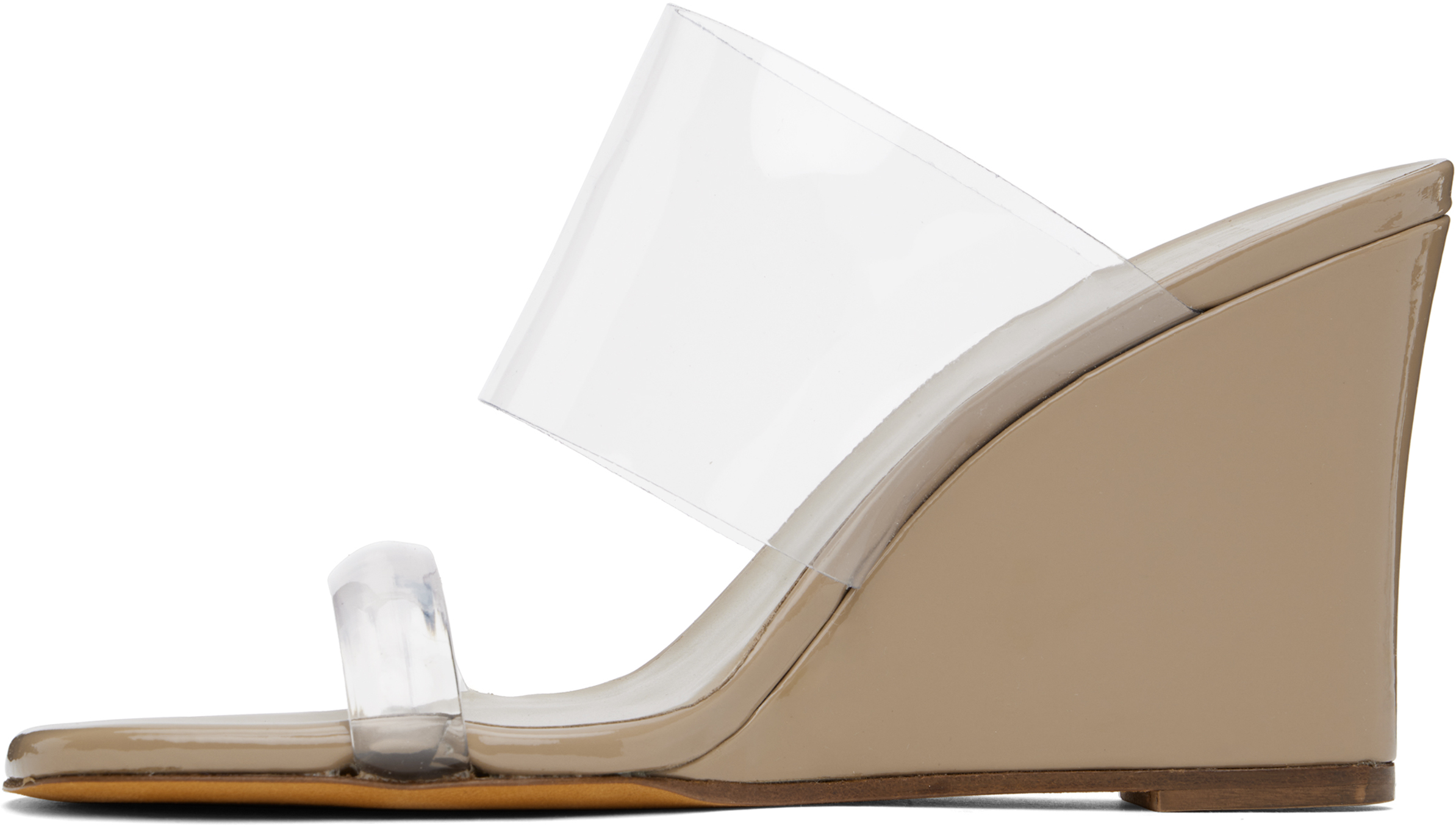 Maryam Nassir Zadeh Beige Olympia Wedge Heeled Sandals
