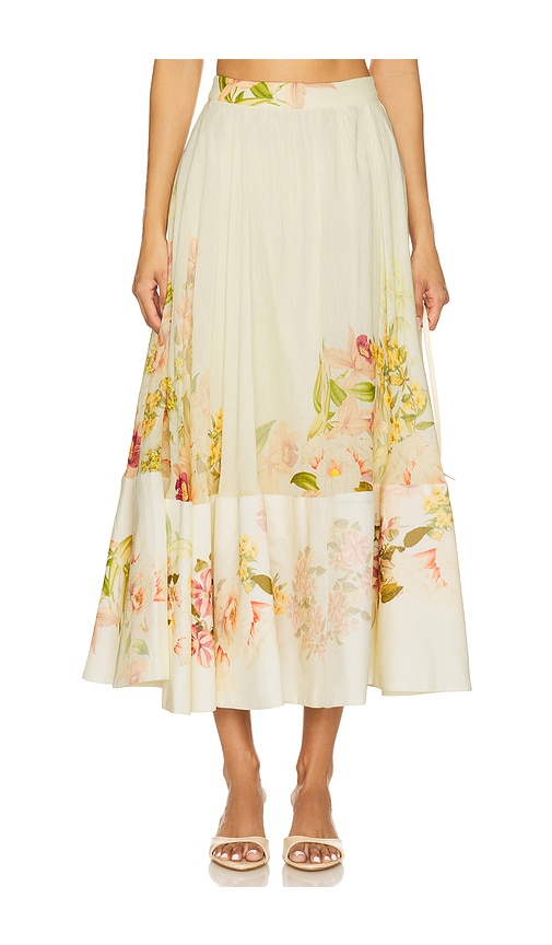 HEMANT AND NANDITA MIDIROCK SKIRT in Lemon. Größe XS. Also in L, M
