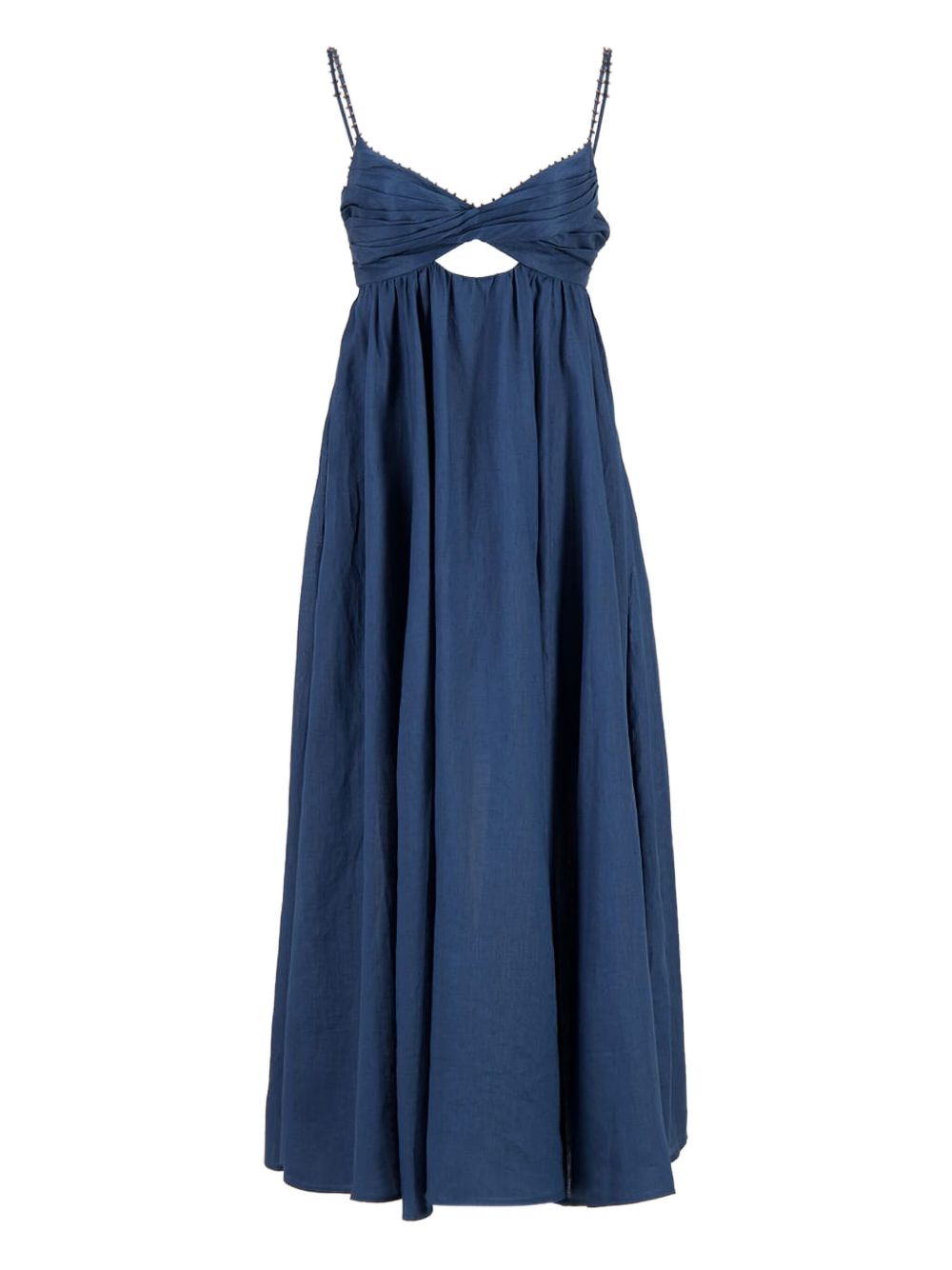 Organic linen maxi dress - Blue