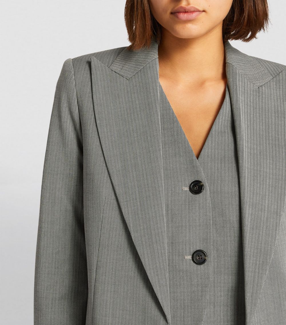 Virgin Wool-Blend Blazer