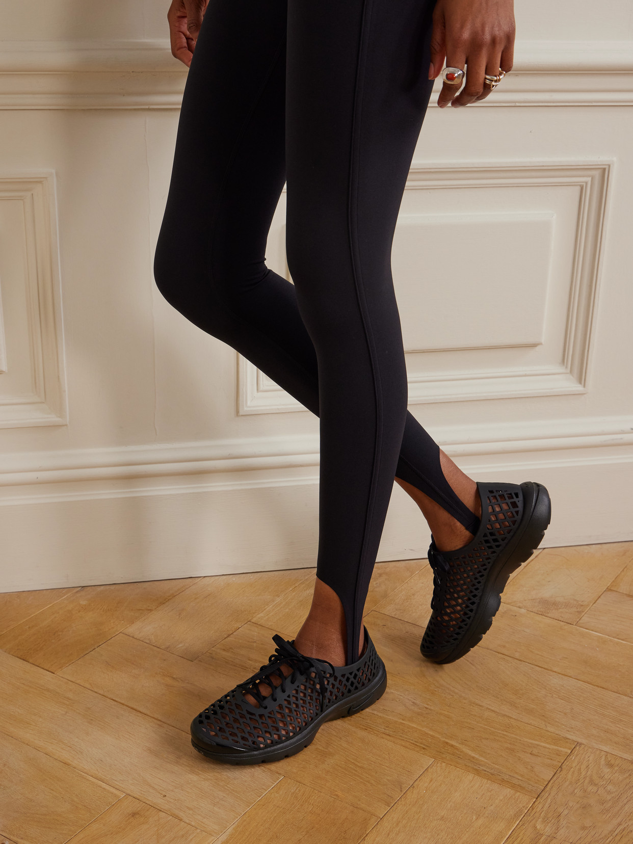 Rejuven8 Convertible Mesh And Rubber Sneakers - Black