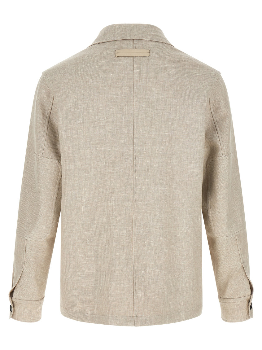 Zegna - crossover overshirt jacket chest pocket