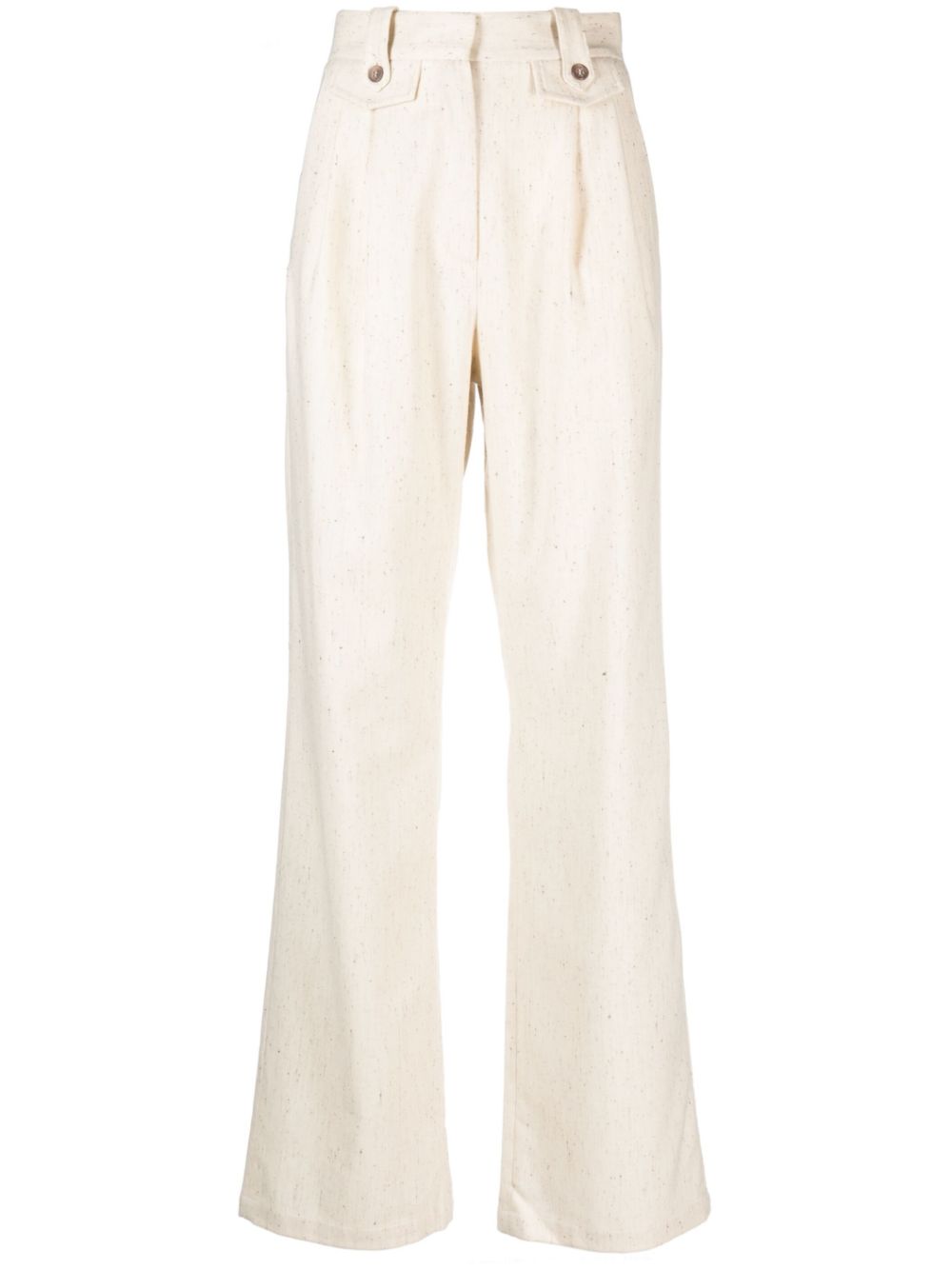 Charlotte straight-leg trousers - Neutrals