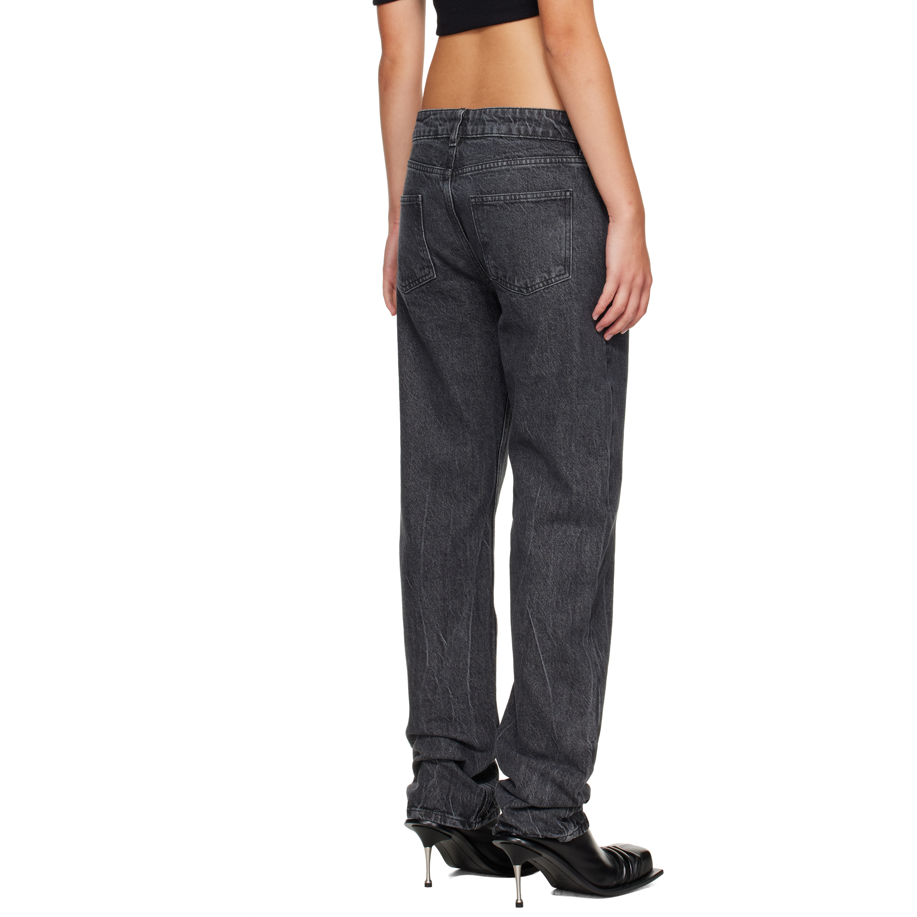 Black Braided Jeans
