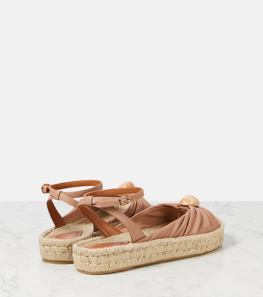 Zimmermann Gleam leather espadrille sandals
