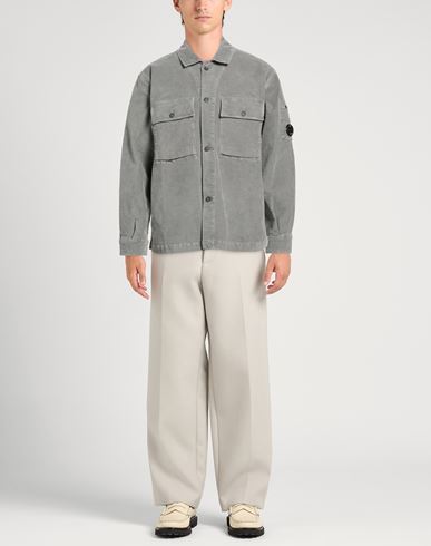 C. p. Company Man Shirt Grey Size L Cotton, Elastane