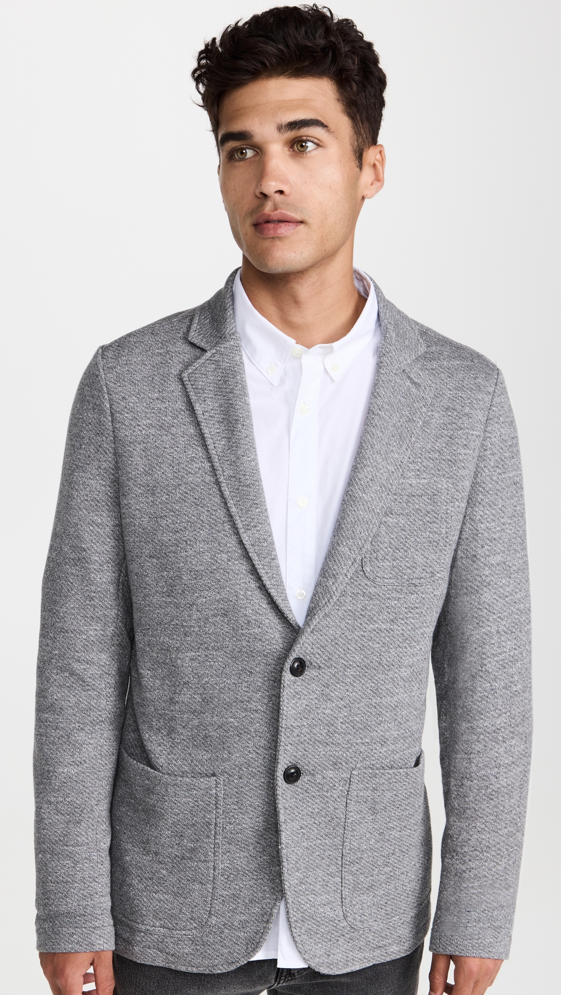 Inlet Knit Blazer Medium Grey Melange
