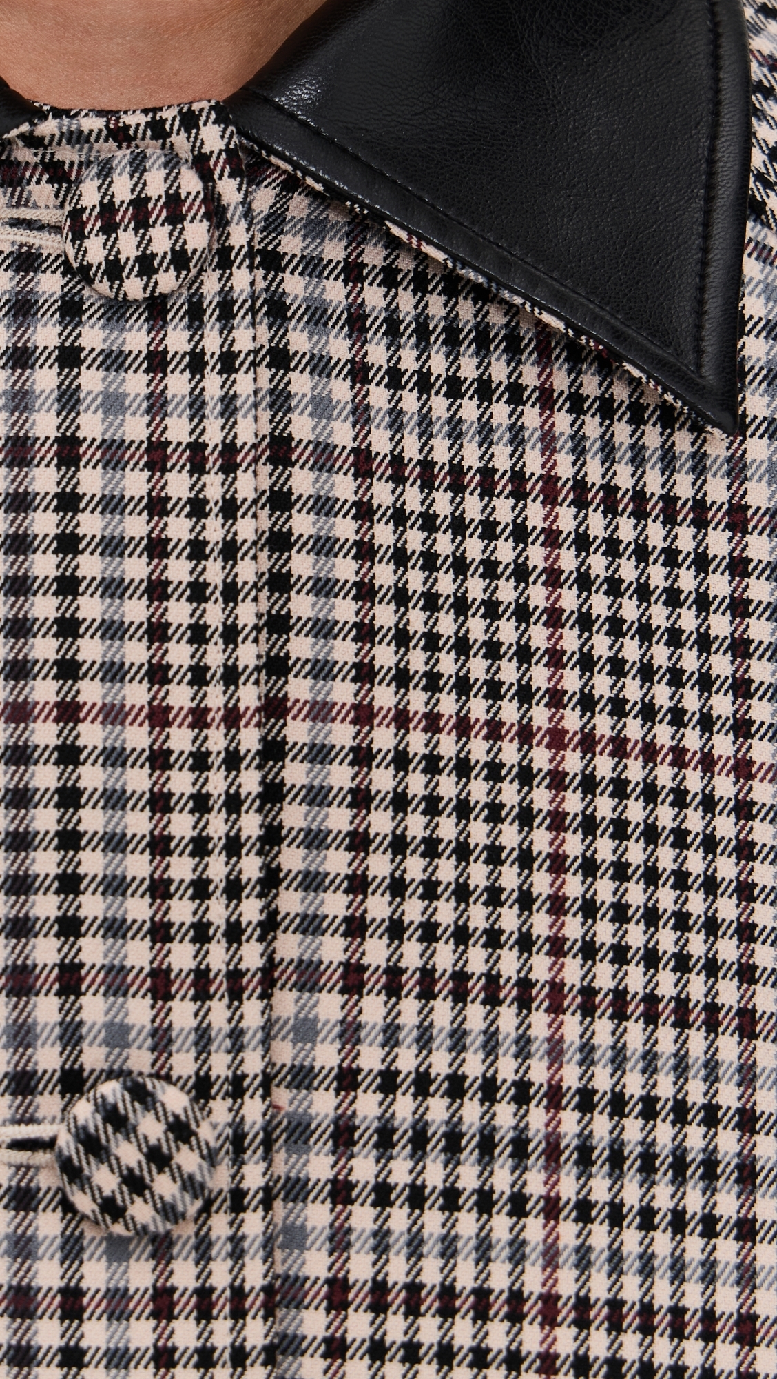 Winnie Button Jacket Tan Plaid