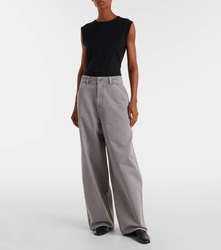 High-rise wide-leg jeans