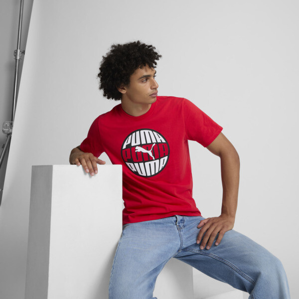 PUMA Circular Logo Men's T-Shirt in Red