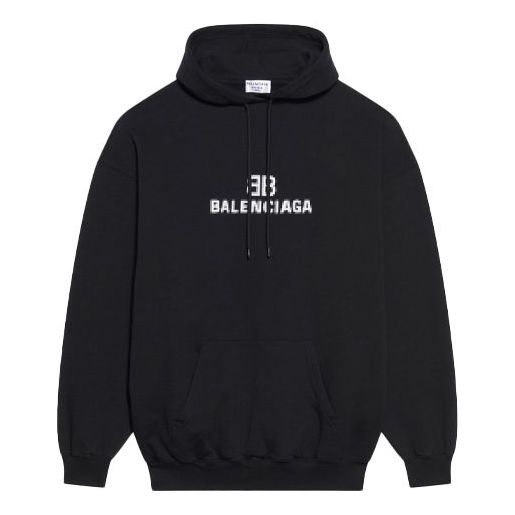(WMNS) Bb Pixel Fleece Drawstring hooded Long Sleeves Hoodie Black