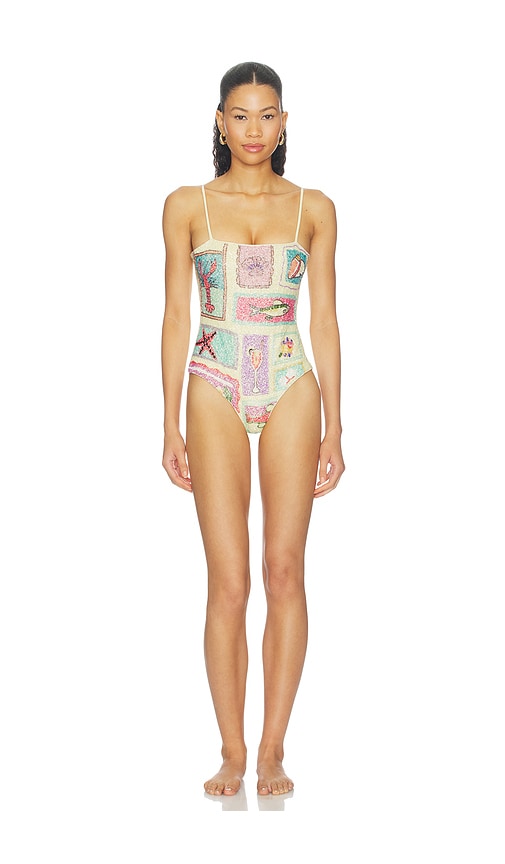 Oceanus Paradiso Swimsuit in Yellow. - L also in XS